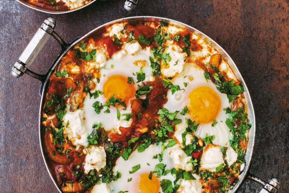 Spiced Baked Eggs with Feta Recipe
