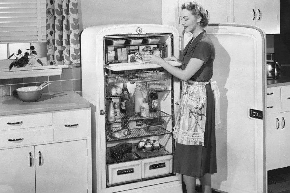 old fashioned image of woman in kitchen