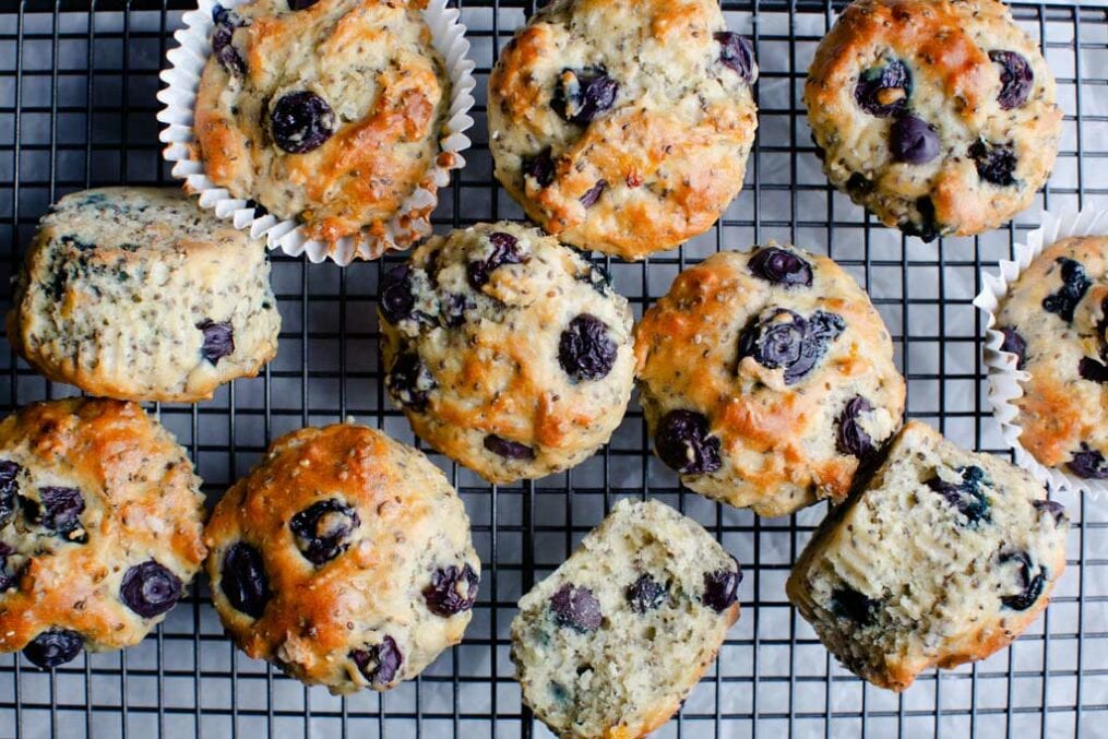 maple and blueberry muffins