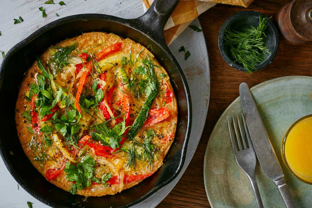 Vegan breakfast 'omelette'